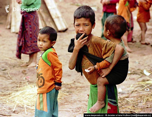 Vesnice kmene Akha (Laos)