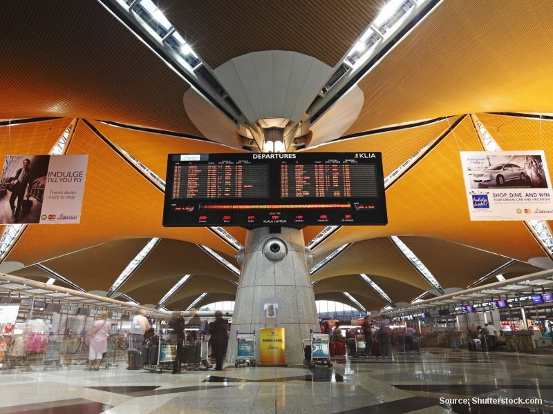 Letiště KLIA v Kuala Lumpur (Malajsie)
