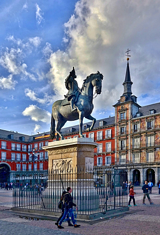 Plaza Mayor v Madridu (Španělsko)
