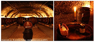 Vinné sklepy v Beaune (Francie)