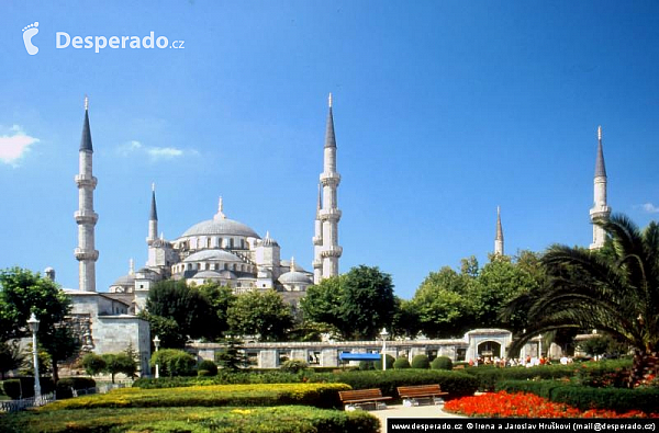 Mešita sultána Ahmeda neboli Modrá mešita v Istanbulu (Turecko)