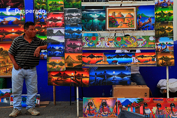Umělec na tržišti (Guatemala)