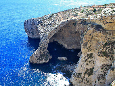Mořské jeskyně Blue Grotto (Malta)