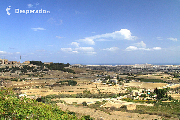 Z Mdiny přehlédnete velkou část ostrova (Malta)