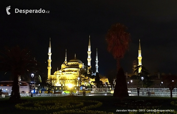 Modrá mešita v Istanbulu (Turecko)