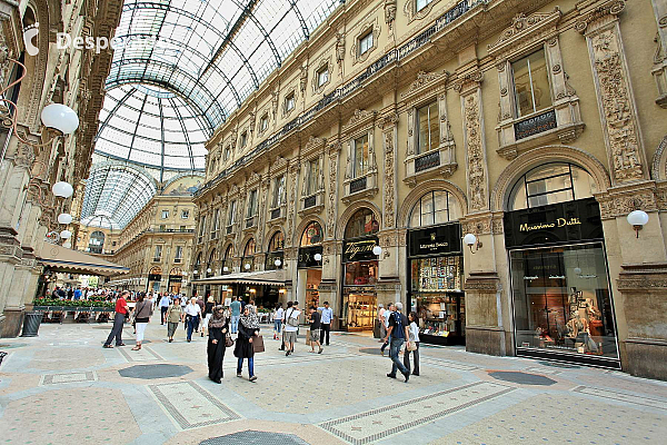 Galleria Vittorio Emanuele II. v Milánu (Lombardie - Itálie)