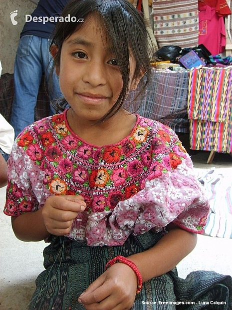 Indiánské děti - Antigua (Guatemala)