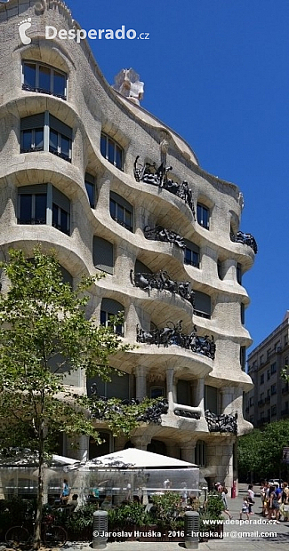 Casa Milà v Barceloně (Španělsko)