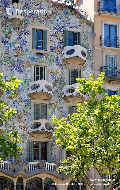 Casa Batlló v Barceloně (Španělsko)