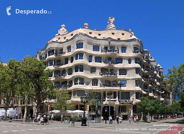 Casa Milà v Barceloně (Španělsko)