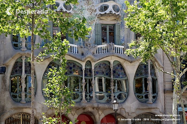 Casa Batlló v Barceloně (Španělsko)