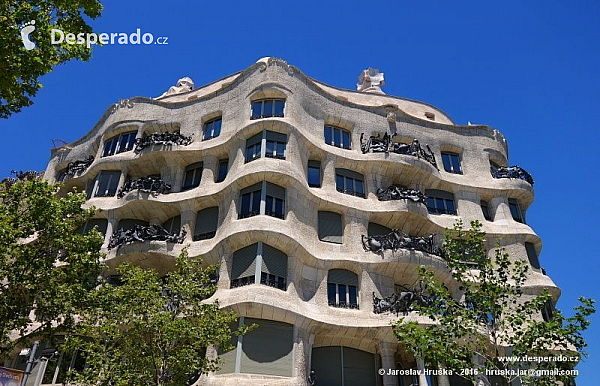 Casa Milà v Barceloně (Španělsko)