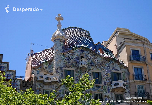 Casa Batlló v Barceloně (Španělsko)