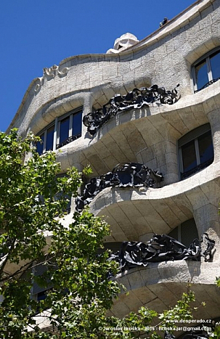Casa Milà v Barceloně (Španělsko)