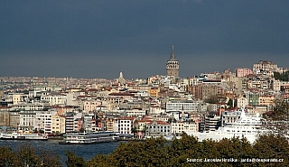 Pohled na Galatu z Topkapi (Turecko)