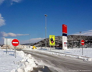Sníh v Chorvatskou - cestou do Splitu (Chorvatsko)