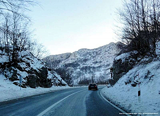 Sníh v Chorvatskou - cestou do Splitu (Chorvatsko)