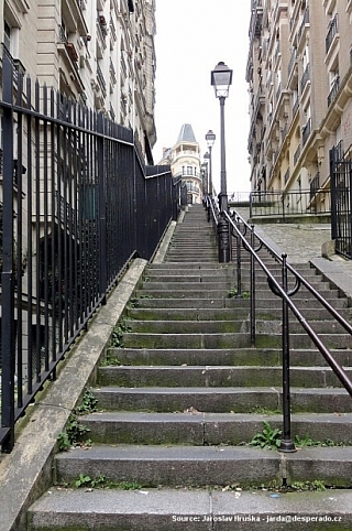 Čtvrť Montmartre v Paříži (Francie)