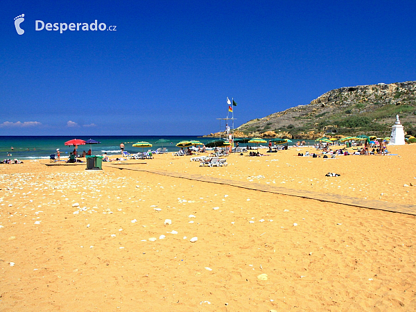 Ramla Bay  na ostrově Gozo (Malta)