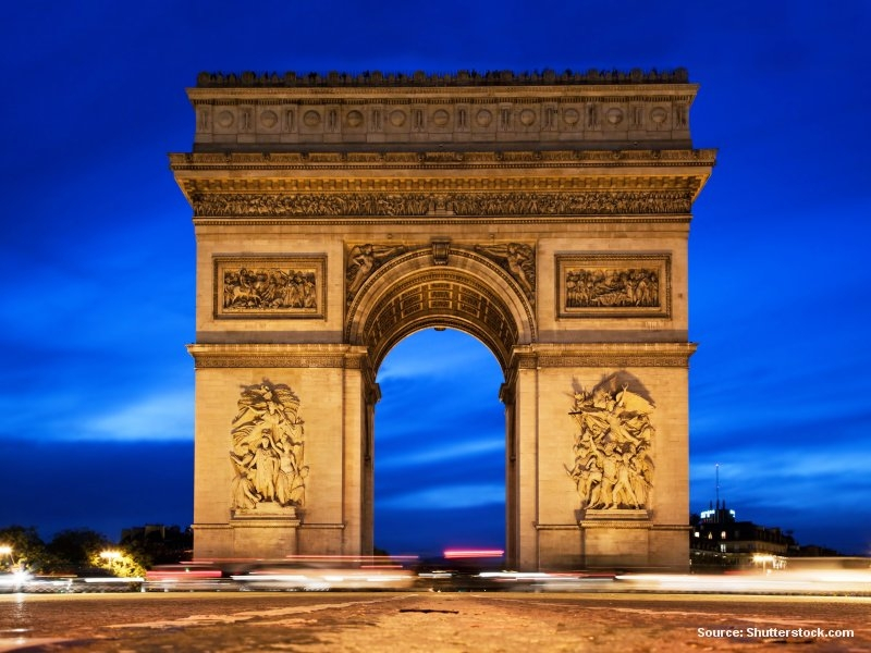Vítězný oblouk v Paříži (Francie)
