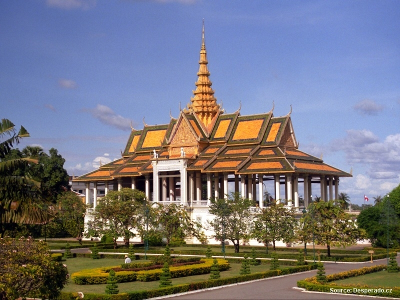 Královský palác v Phnom Penhu (Kambodža)