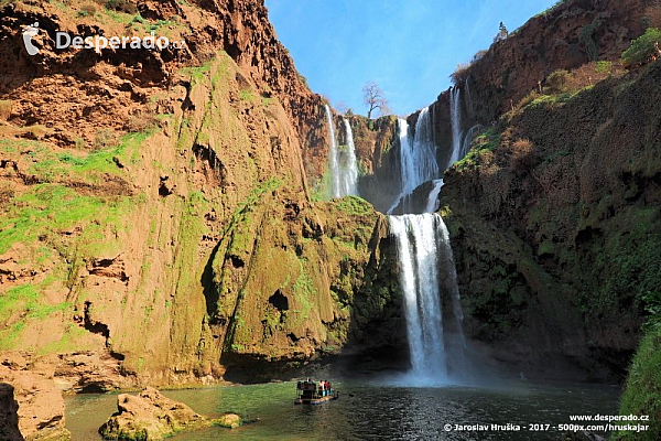 Vodopády Ouzoud v pohoří Atlas (Maroko)