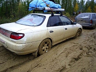 Blátivá silnice v Rusku