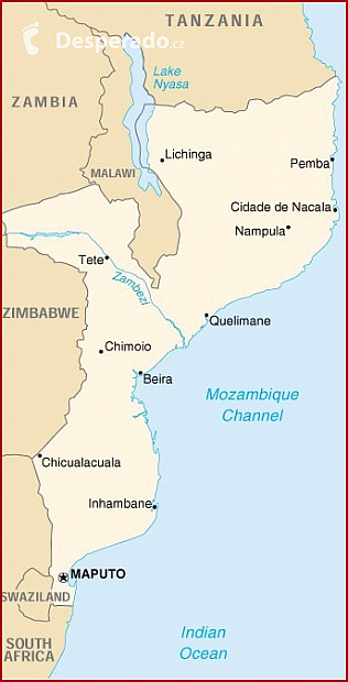 Mapa Mosambiku