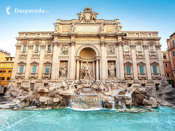 Fontana di Trevi v Římě (Itálie)