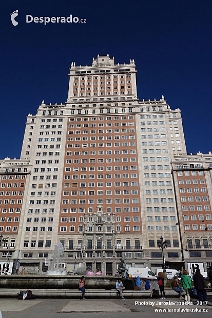 Plaza de España v Madridu (Španělsko)