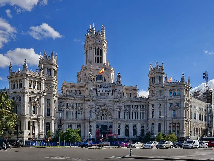 Palacio de Cibeles v Madridu (Španělsko)