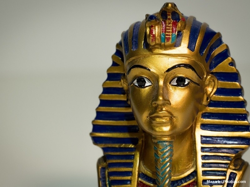 Tutanchámon v Egyptském muzeu v Káhiře (Egypt)