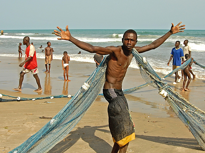 Rybáři v Ghaně
