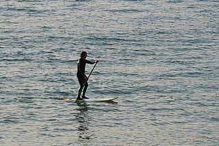 Legendární pláž La Concha v San Sebastian (Španělsko)