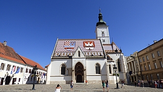 Gotický kostel sv. Marka v Záhřebu (Chorvatsko)