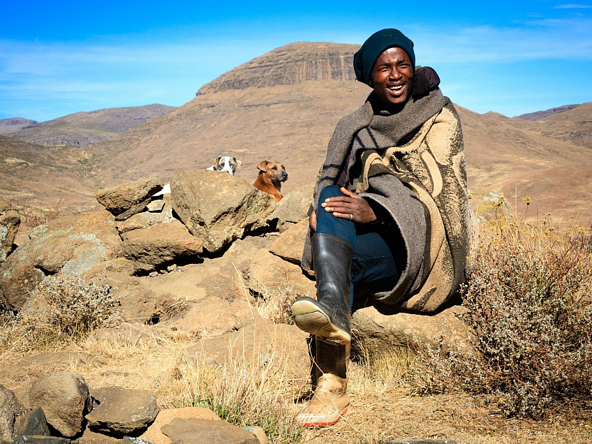 Rozesmátý pastevec (Lesotho)