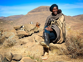 Rozesmátý pastevec (Lesotho)