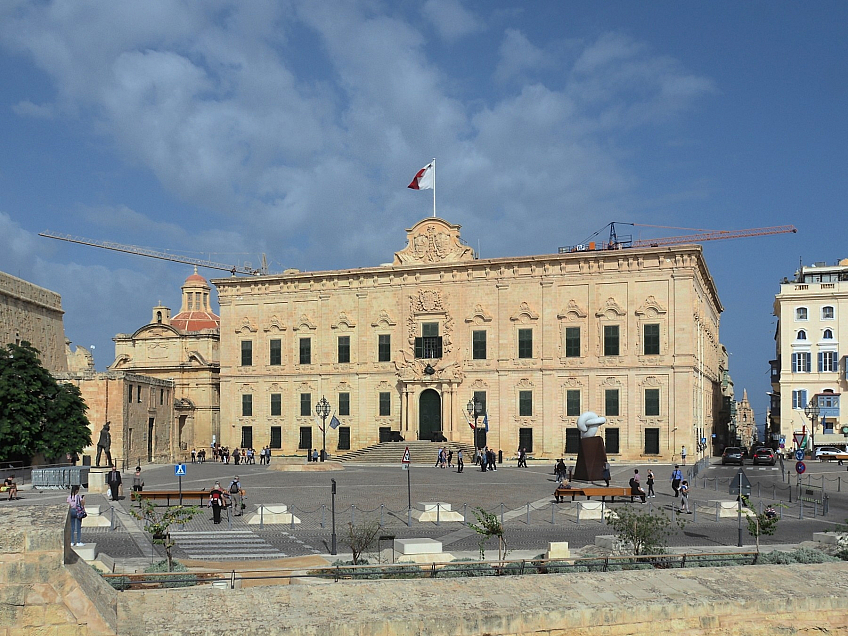 Budova Úřadu předsedy vlády Malty ve Vallettě (Malta)