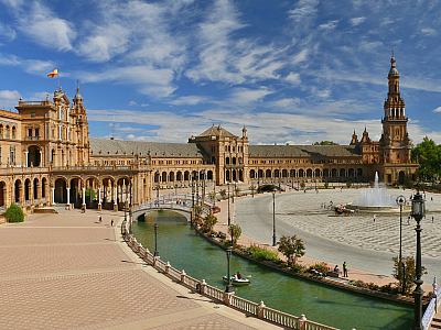 Plaza de Espaňa v Seville (Andalusie - Španělsko)