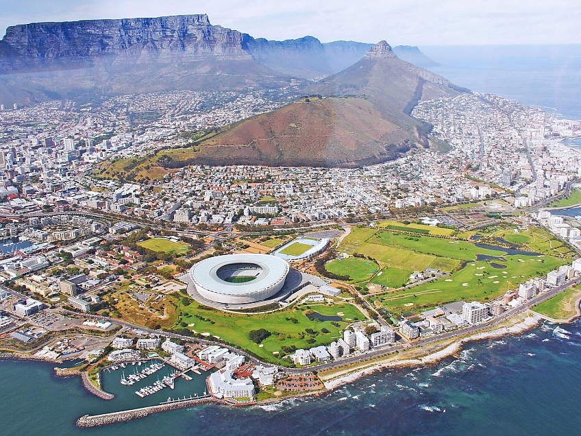 Kapské Město z vrtulníku (Jihoafrická republika)