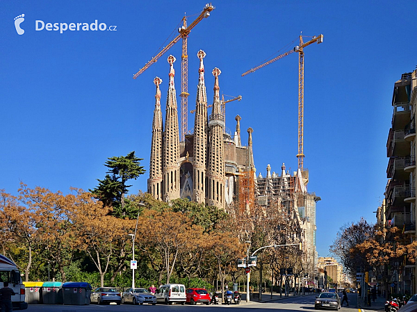 Katedrála Sagrada Família v Barceloně (Španělsko)