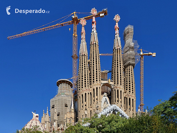 Katedrála Sagrada Família v Barceloně (Španělsko)