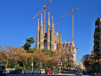 Katedrála Sagrada Família v Barceloně (Španělsko)