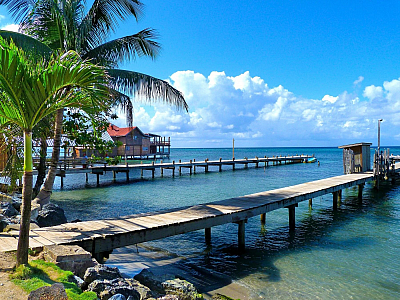 Pobřeží ostrova Roatán (Honduras)
