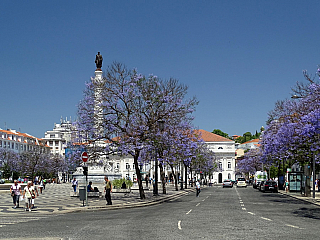 Čtvrť Baixa v Lisabonu (Portugalsko)