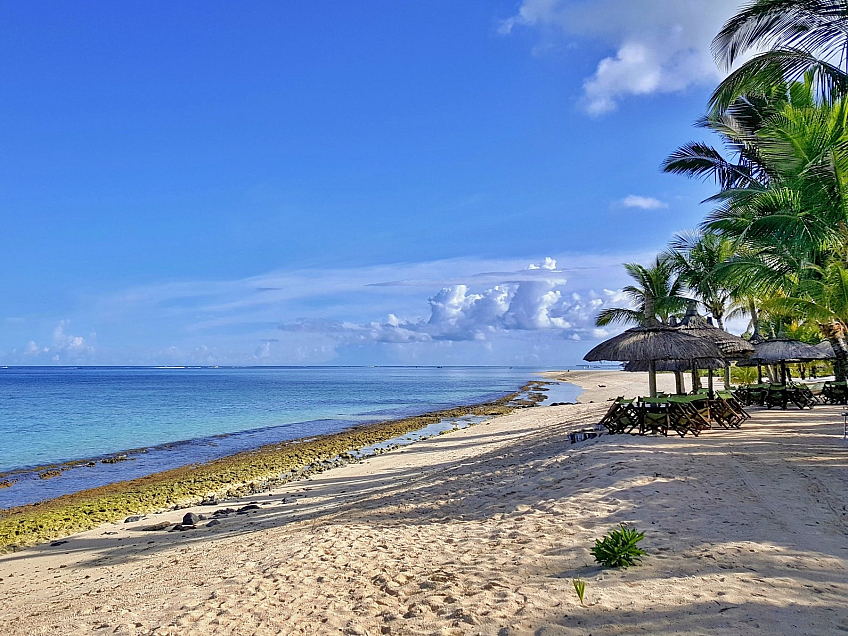 Pláž na poloostrově Le Morne (Mauricius)