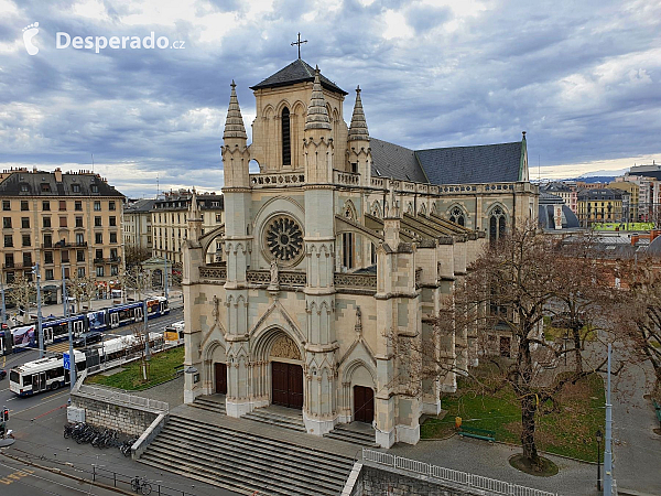 Katolický kostel Basilica Notre-Dame v Ženevě (Švýcarsko)