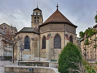 Protestantský kostel Temple de la Madeleine v Ženevě (Švýcarsko)
