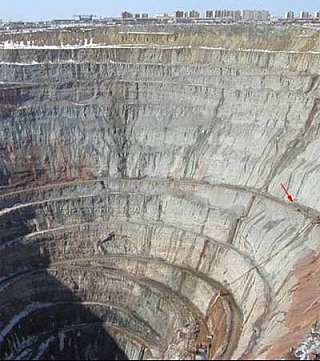 Diamantový důl v Rusku