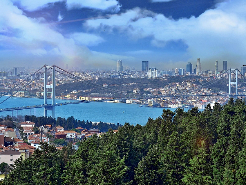 Bosporský průliv v Istanbulu (Turecko)